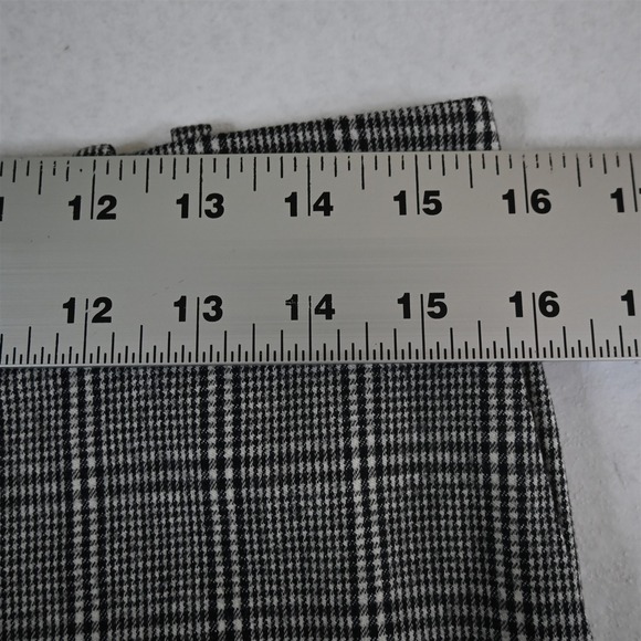 Nordstrom 10 Gray Wool Flannel Glenn Check Skinny Dress Womens Pants - Picture 2 of 9